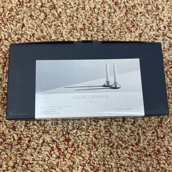 Georg Jensen Other - Georg Jensen Silver Shabbat Candle Set NWT